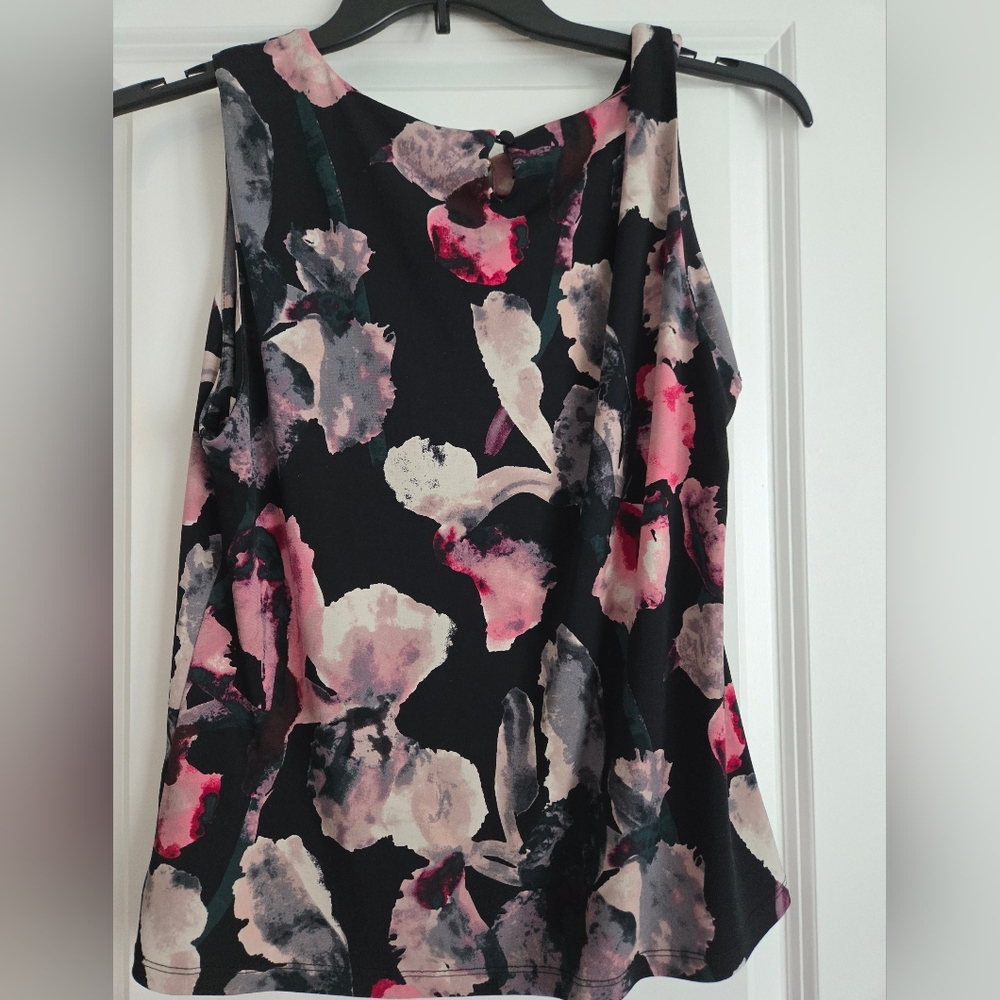 Ivanka Trump Floral Sleeveless Shirt Size Large - Picture 2 of 4